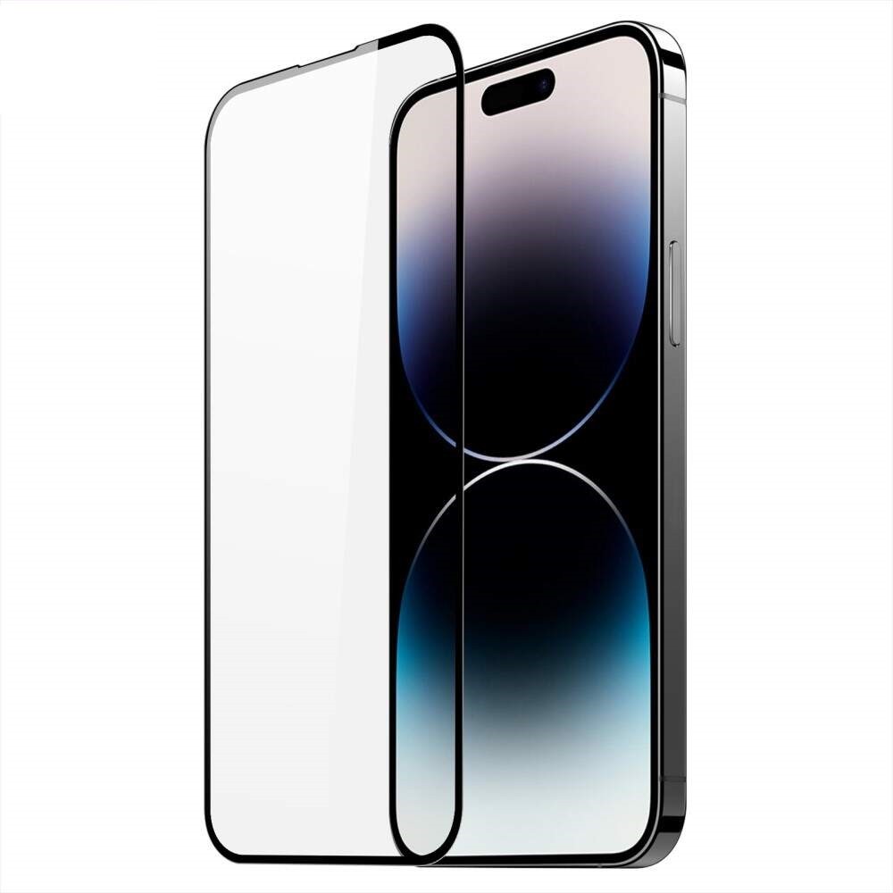 Folie de protectie Ceramica, Flippy,  compatibila cu Apple iPhone 15 Pro, Transparenta HD, 9H, margini negre