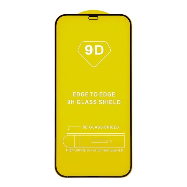 Folie de Protectie, Flippy, pentru Apple iPhone 15, Tempered Glass 9D, Full Cover, HD, Margini Negre, Transparent