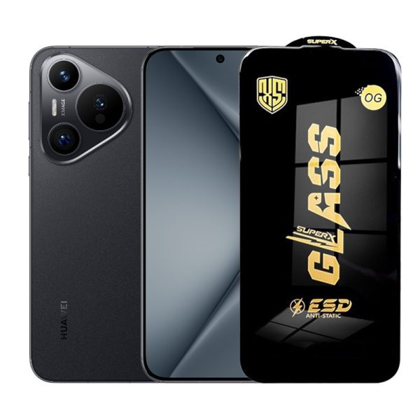 Folie de Protectie pentru Huawei Pura 70, Flippy, Sticla Securizata ESD, Margini Negre, Rezistenta la Zgirieturi, Antistatica, 0.35 mm, Transparenta