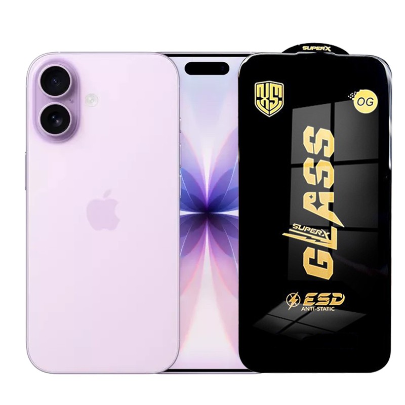 Folie de Protectie pentru iPhone 17, Flippy, Sticla Securizata ESD, Margini Negre, Rezistenta la Zgirieturi, Antistatica, 0.35 mm, Transparenta