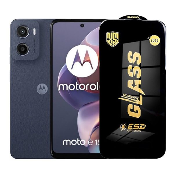 Folie de Protectie pentru Motorola Moto E15, Flippy, Sticla Securizata ESD, Margini Negre, Rezistenta la Zgirieturi, Antistatica, 0.35 mm, Transparenta