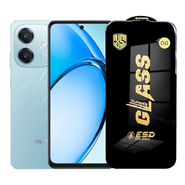 Folie de Protectie pentru Oppo A3x, Flippy, Sticla Securizata ESD, Margini Negre, Rezistenta la Zgirieturi, Antistatica, 0.35 mm, Transparenta
