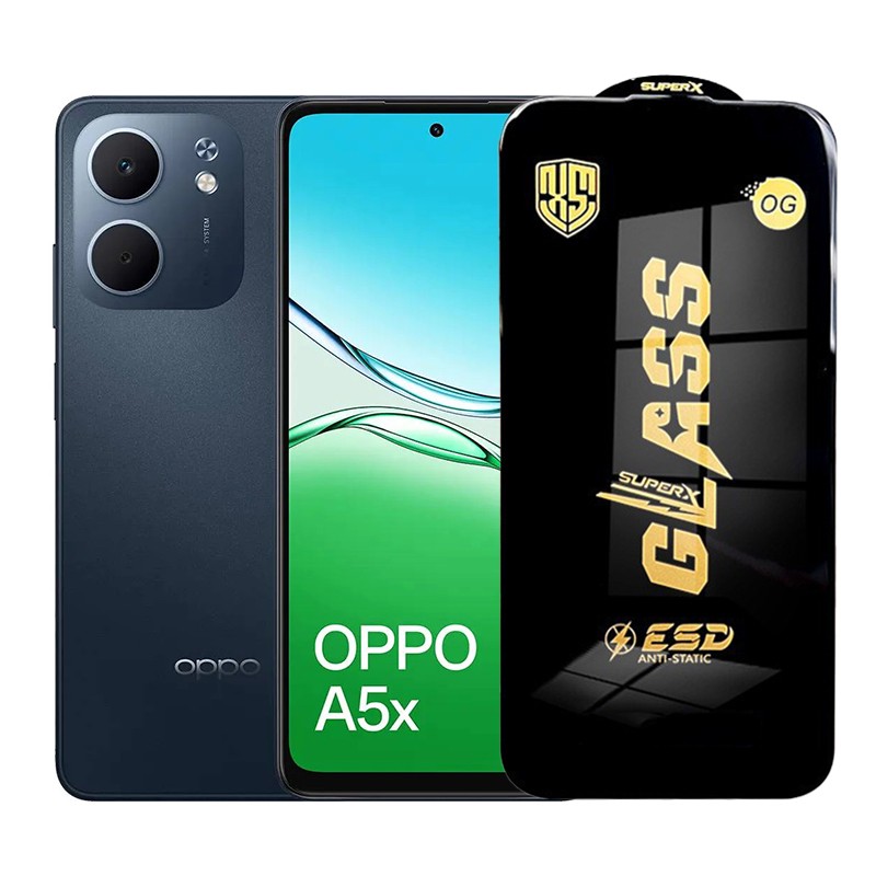 Folie de Protectie pentru Oppo A5x, Flippy, Sticla Securizata ESD, Margini Negre, Rezistenta la Zgirieturi, Antistatica, 0.35 mm, Transparenta