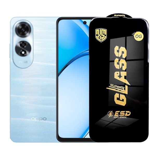Folie de Protectie pentru Oppo A60, Flippy, Sticla Securizata ESD, Margini Negre, Rezistenta la Zgirieturi, Antistatica, 0.35 mm, Transparenta