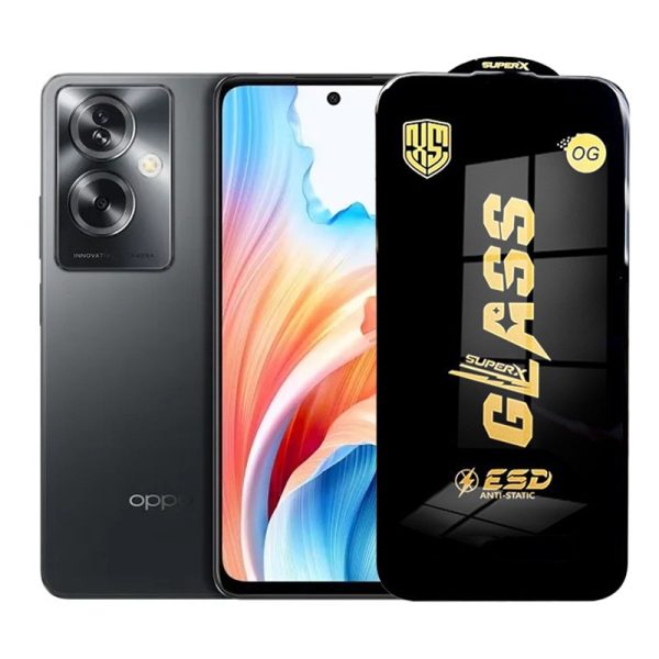 Folie de Protectie pentru Oppo A79, Flippy, Sticla Securizata ESD, Margini Negre, Rezistenta la Zgirieturi, Antistatica, 0.35 mm, Transparenta
