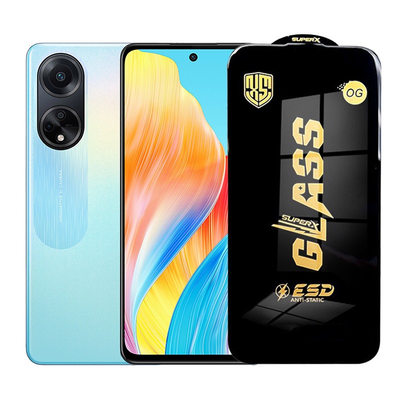Folie de Protectie pentru Oppo A98, Flippy, Sticla Securizata ESD, Margini Negre, Rezistenta la Zgirieturi, Antistatica, 0.35 mm, Transparenta