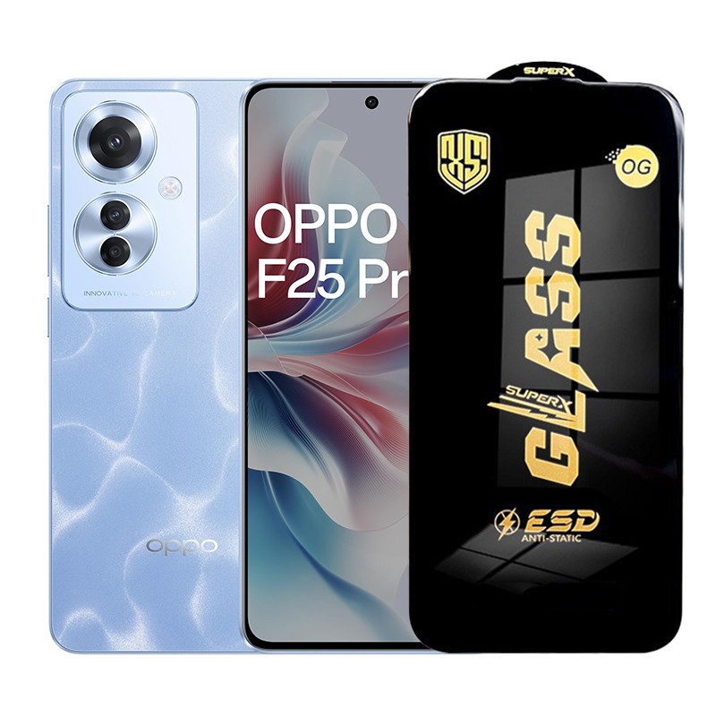 Folie de Protectie pentru Oppo F25 Pro, Flippy, Sticla Securizata ESD, Margini Negre, Rezistenta la Zgirieturi, Antistatica, 0.35 mm, Transparenta