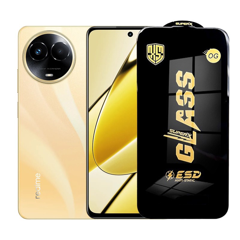 Folie de Protectie pentru Realme 11, Flippy, Sticla Securizata ESD, Margini Negre, Rezistenta la Zgirieturi, Antistatica, 0.35 mm, Transparenta