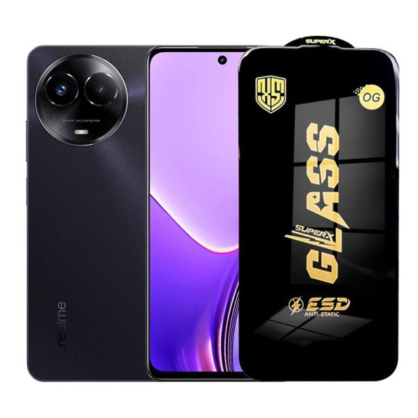 Folie de Protectie pentru Realme 11x, Flippy, Sticla Securizata ESD, Margini Negre, Rezistenta la Zgirieturi, Antistatica, 0.35 mm, Transparenta
