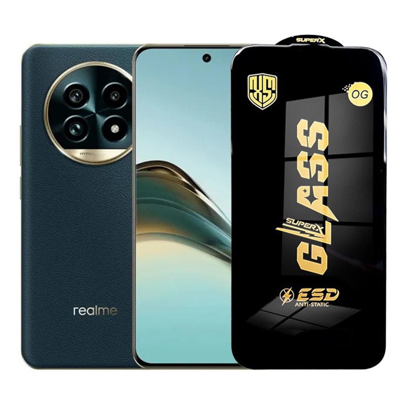 Folie de Protectie pentru Realme 13, Flippy, Sticla Securizata ESD, Margini Negre, Rezistenta la Zgirieturi, Antistatica, 0.35 mm, Transparenta
