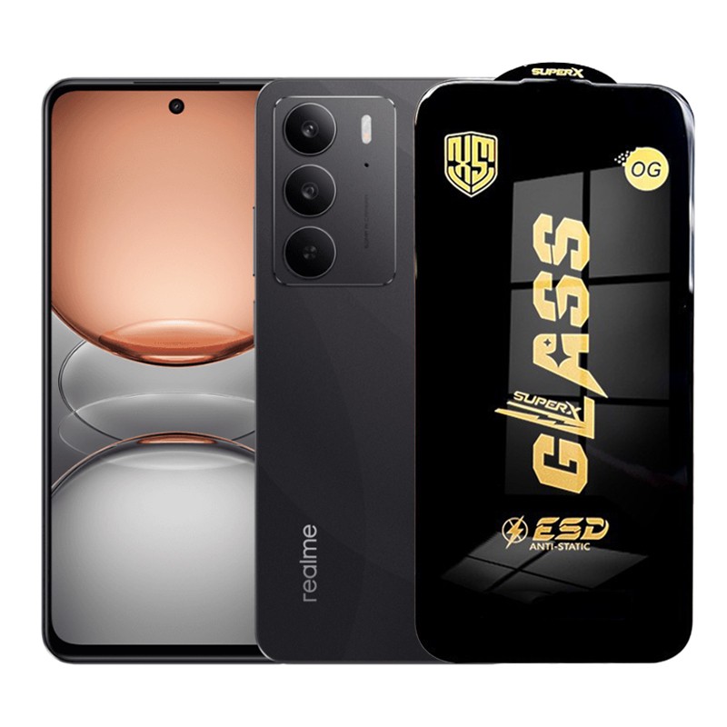 Folie de Protectie pentru Realme C75, Flippy, Sticla Securizata ESD, Margini Negre, Rezistenta la Zgirieturi, Antistatica, 0.35 mm, Transparenta