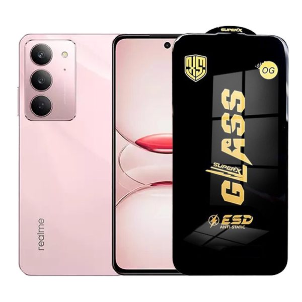 Folie de Protectie pentru Realme C75x, Flippy, Sticla Securizata ESD, Margini Negre, Rezistenta la Zgirieturi, Antistatica, 0.35 mm, Transparenta