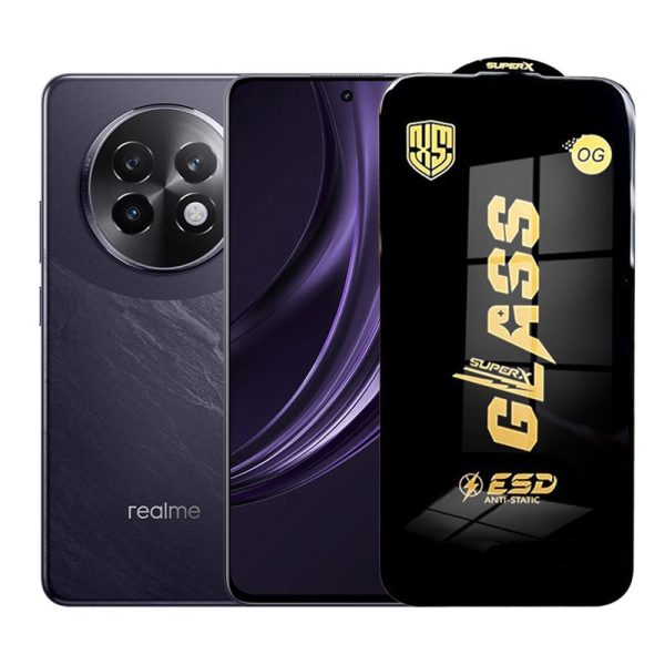 Folie de Protectie pentru Realme13+, Flippy, Sticla Securizata ESD, Margini Negre, Rezistenta la Zgirieturi, Antistatica, 0.35 mm, Transparenta