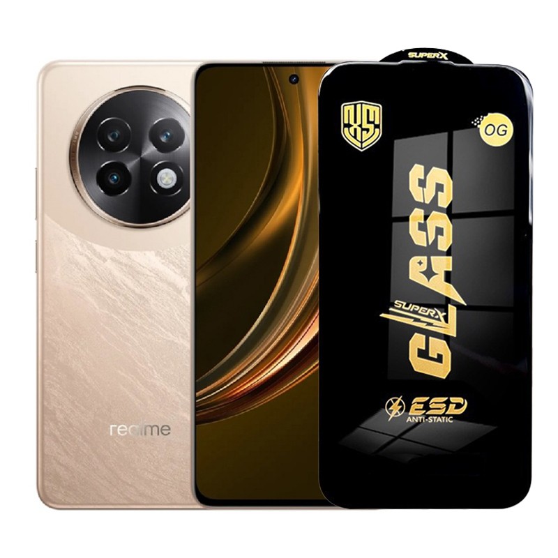 Folie de Protectie pentru Realme13+, Flippy, Sticla Securizata ESD, Margini Negre, Rezistenta la Zgirieturi, Antistatica, 0.35 mm, Transparenta