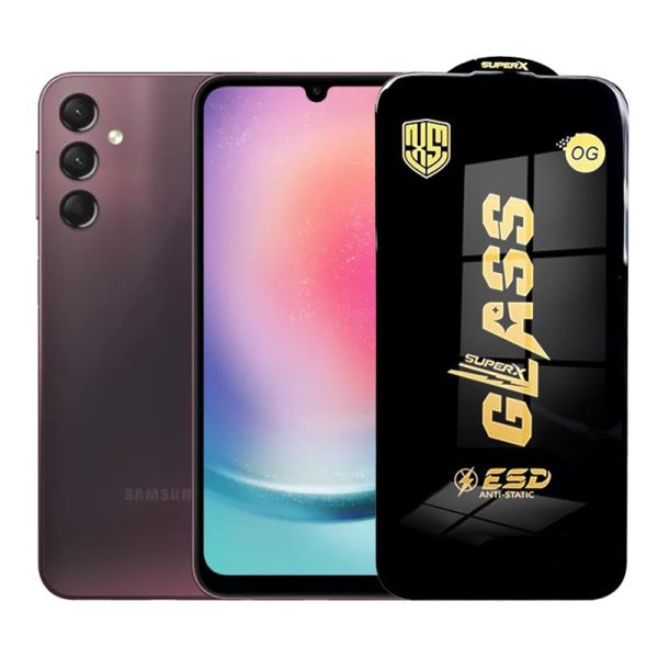Folie de Protectie pentru Samsung Galaxy A24, Flippy, Sticla Securizata ESD, Margini Negre, Rezistenta la Zgirieturi, Antistatica, 0.35 mm, Transparenta