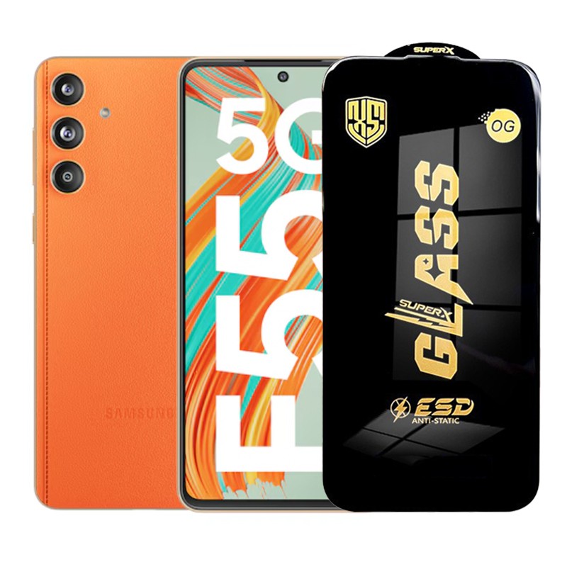 Folie de Protectie pentru Samsung Galaxy F55, Flippy, Sticla Securizata ESD, Margini Negre, Rezistenta la Zgirieturi, Antistatica, 0.35 mm, Transparenta