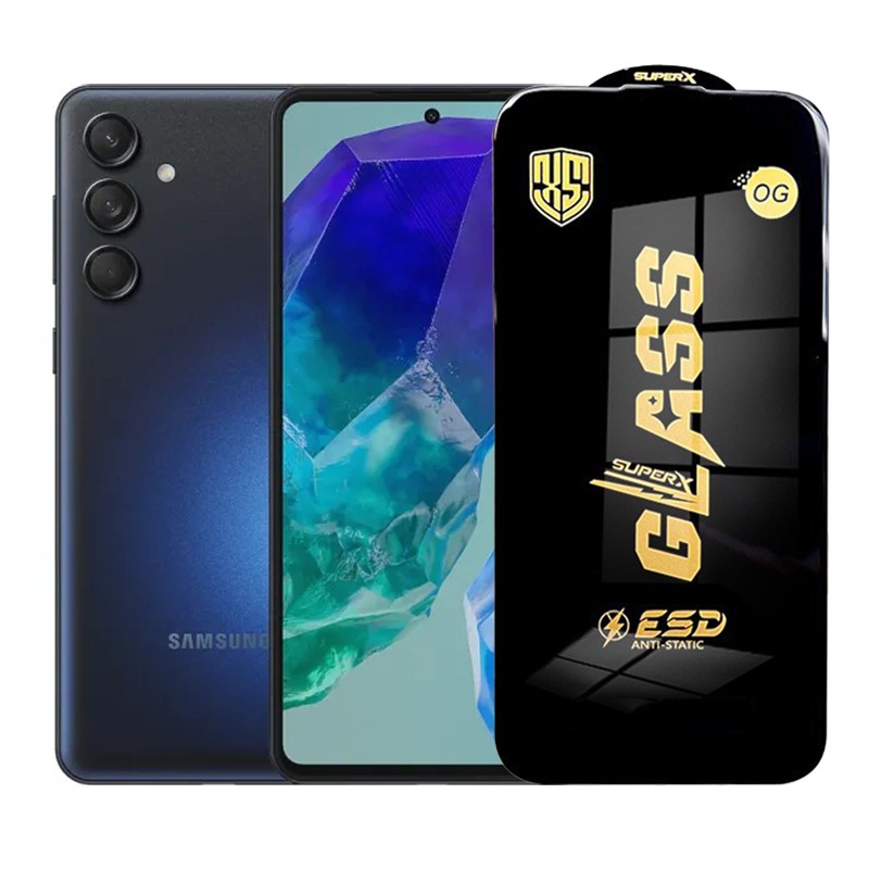 Folie de Protectie pentru Samsung Galaxy M55a, Flippy, Sticla Securizata ESD, Margini Negre, Rezistenta la Zgirieturi, Antistatica, 0.35 mm, Transparenta