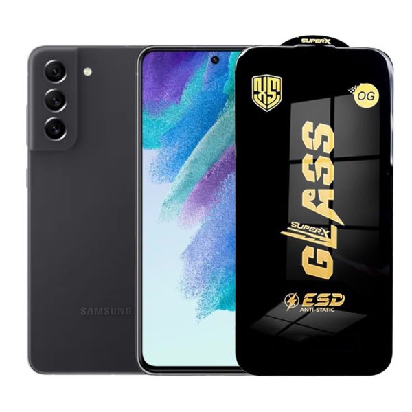 Folie de Protectie pentru Samsung Galaxy S21 FE, Flippy, Sticla Securizata ESD, Margini Negre, Rezistenta la Zgirieturi, Antistatica, 0.35 mm, Transparenta