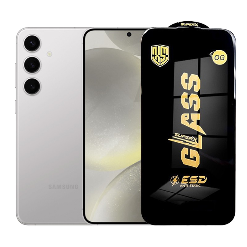 Folie de Protectie pentru Samsung Galaxy S24+, Flippy, Sticla Securizata ESD, Margini Negre, Rezistenta la Zgirieturi, Antistatica, 0.35 mm, Transparenta