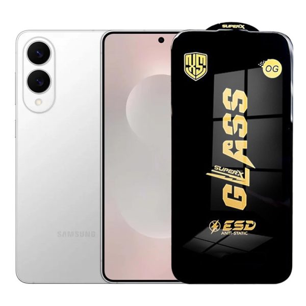 Folie de Protectie pentru Samsung Galaxy S25 Edge, Flippy, Sticla Securizata ESD, Margini Negre, Rezistenta la Zgirieturi, Antistatica, 0.35 mm, Transparenta