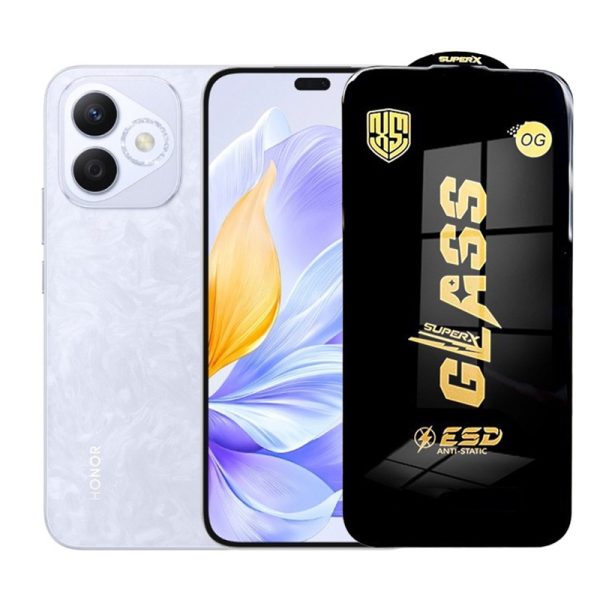 Folie de Protectie pentru Honor X60i, Flippy, Sticla Securizata ESD, Margini Negre, Rezistenta la Zgirieturi, Antistatica, 0.35 mm, Transparenta