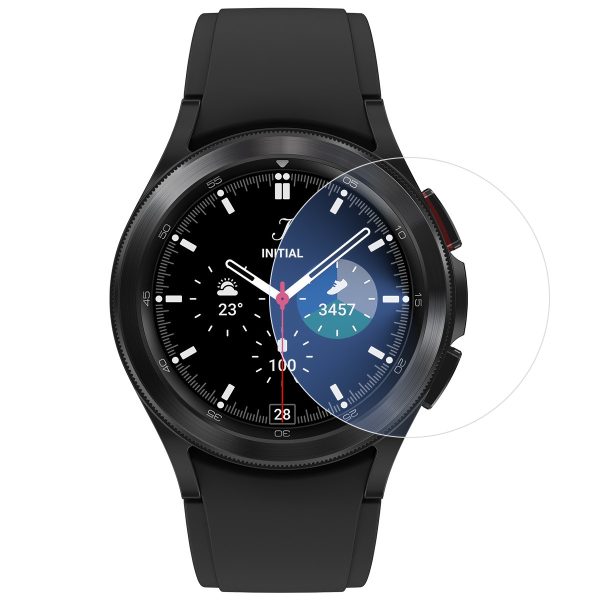 Folie Securizata pentru Samsung Galaxy Watch4 Classic 46mm, Flippy, Sticla de Protectie Compatibila cu Samsung Galaxy Watch4 Classic46MM, Sticla Securizata 2.5 D, Transparent