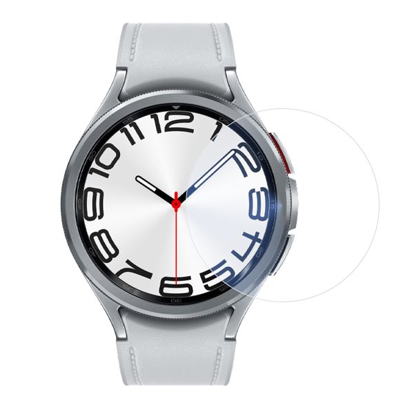 Folie Securizata pentru Samsung Galaxy Watch6 Classic 47mm, Flippy, Sticla de Protectie Compatibila cu Samsung Galaxy Watch6 Classic 47MM, Sticla Securizata 2.5 D, Transparent