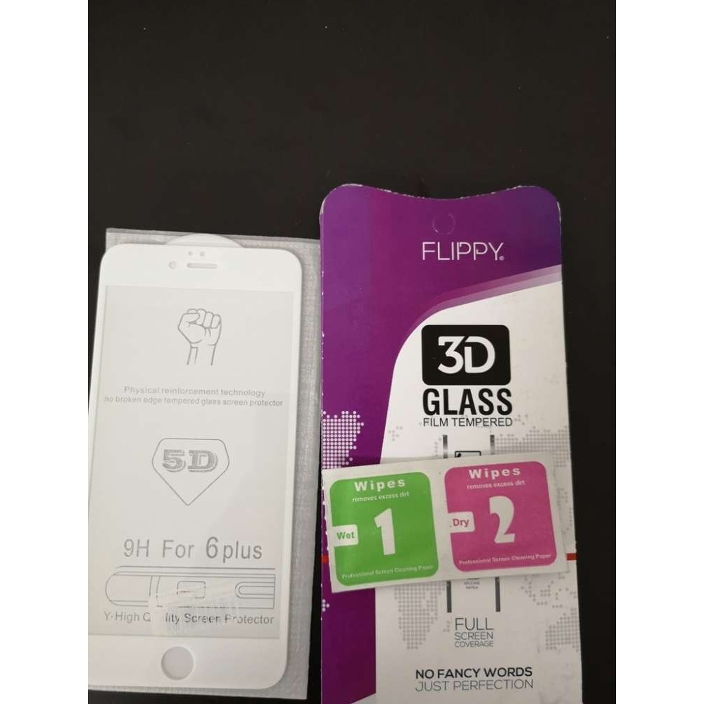 Folie Sticla Apple iPhone 6 Plus Flippy® 4D/5D Alb - Image 5