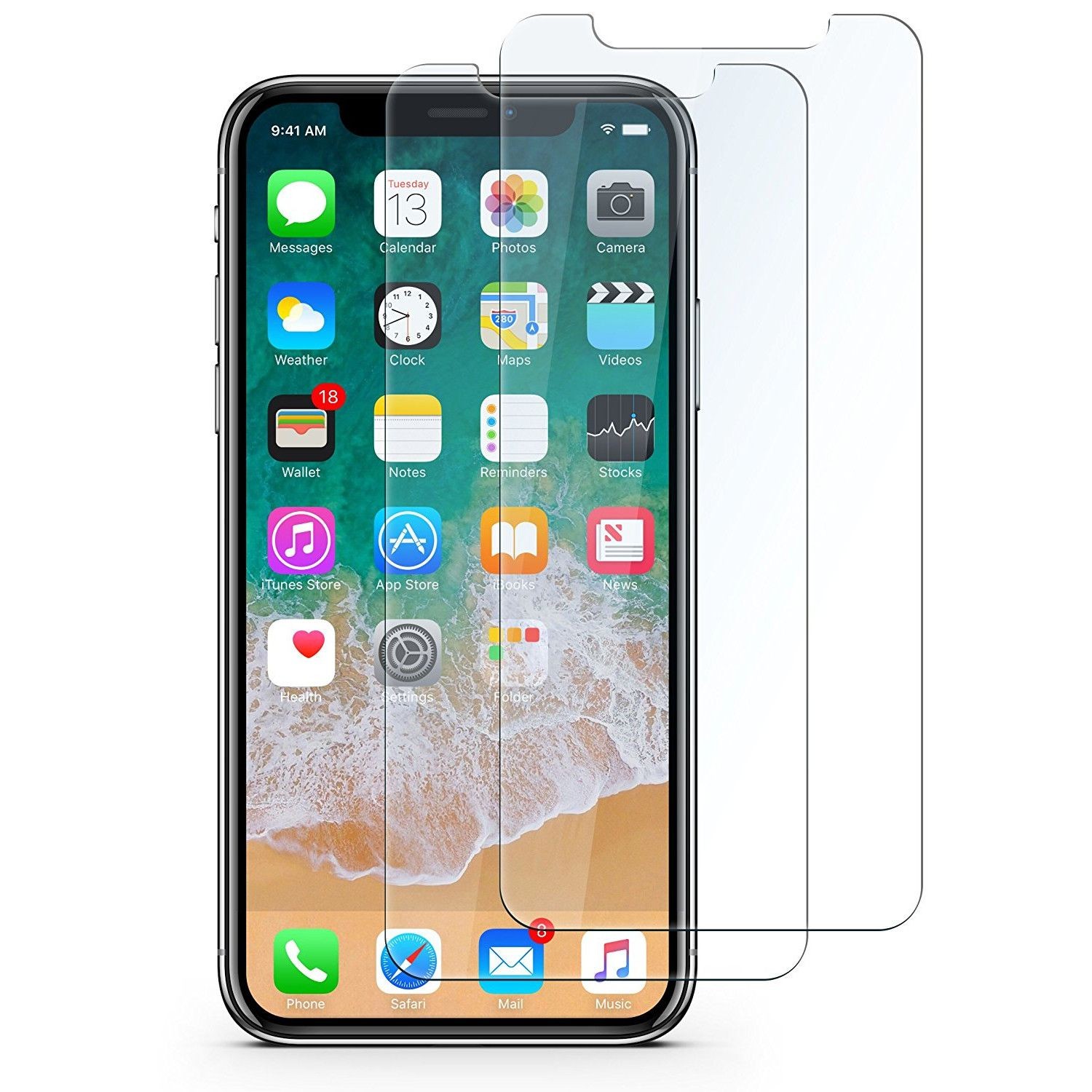 Folie Sticla Securizata Flippy, 9H, Transparenta HD, pentru Apple iPhone X/XS Transparent - Image 3