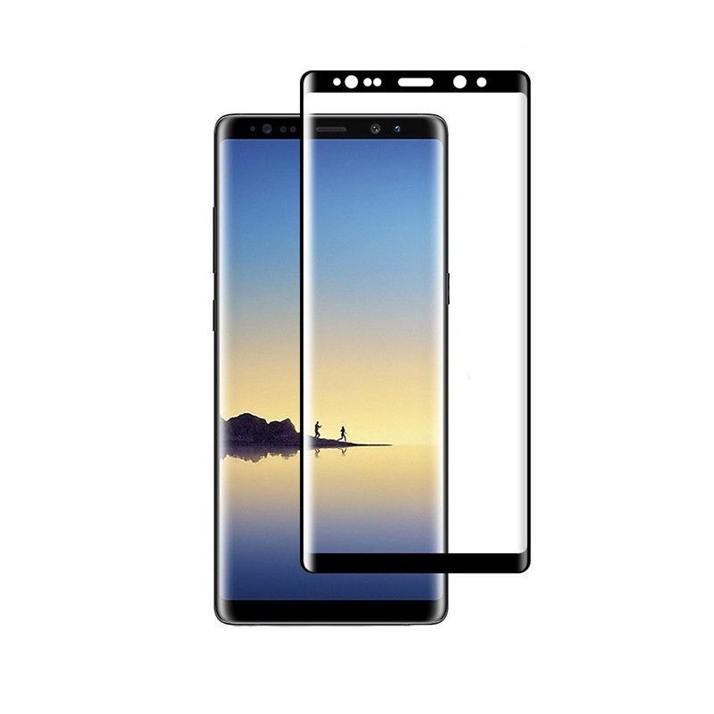 Folie de Protectie, Flippy, compatibil cu Samsung Galaxy Note 8, Acoperire Completa V2, Sticla Curbata, Negru - Image 3