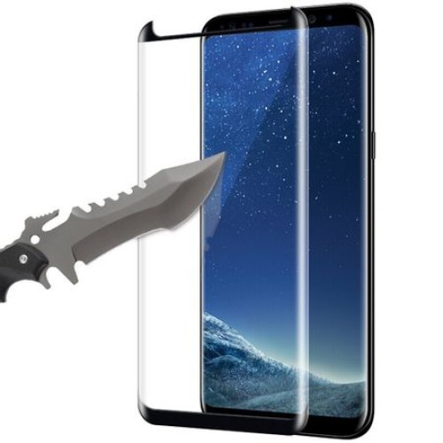 Folie Sticla Securizata Curbata, Flippy, compatibila cu Samsung Galaxy S8, Full Glue, 4D/5D Negru - Image 3