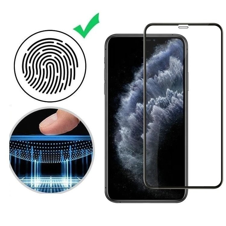 Folie Sticla Securizata Flippy compatibila cu Samsung S20 Plus, Full Glue, Curbata, Gaura pentru amprenta, Negru - Image 5