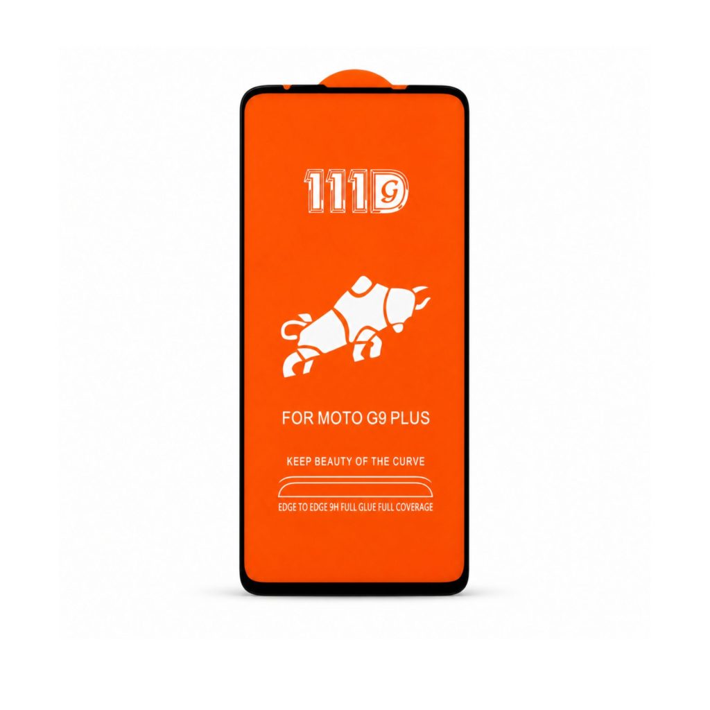 Folie de Protecție din Sticlă Securizată, Flippy, pentru Motorola Moto G9 Plus, Model 111D, Duritate 9H, Adeziv Integral, Acoperire Completă, Negru