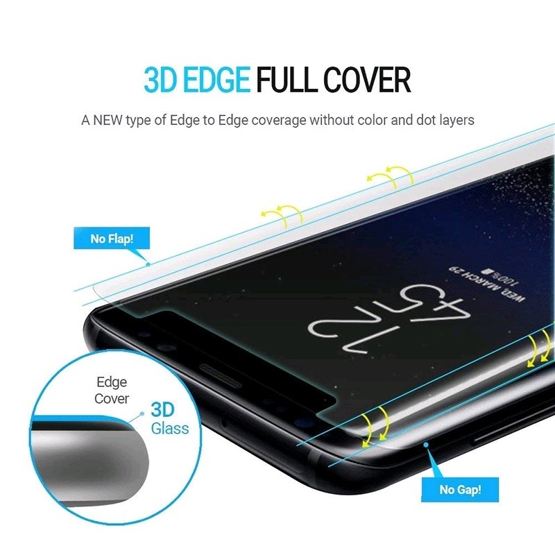 Folie Sticla Samsung Galaxy S9 Plus Full Glue Nano Water Transparent - Image 4