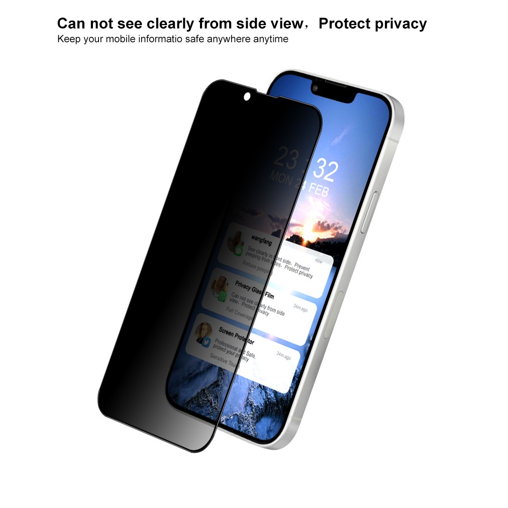 Folie de Protectie, Flippy, compatibila cu Apple iPhone 12 mini, Full Glue, Privacy, Sticla Securizata, Negru - Image 6
