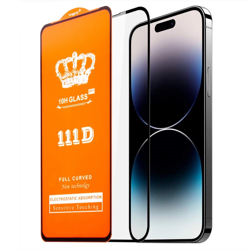 Folie Sticla Securizata pentru iPhone 16, Flippy, Sticla de Protectie Compatibila cu Apple iPhone 16, Full Cover 111D, HD, Margini Negre, Transparenta