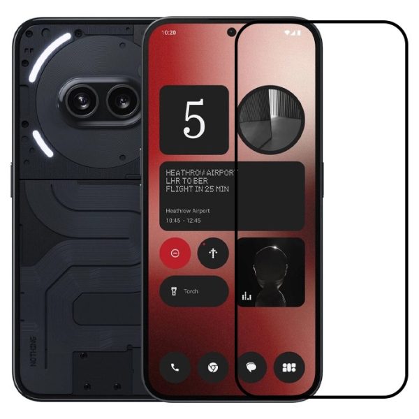 Folie Sticla Securizata, Flippy, Compatibila cu Nothing Phone 2a, Full Glue, Margini Negre, Transparent