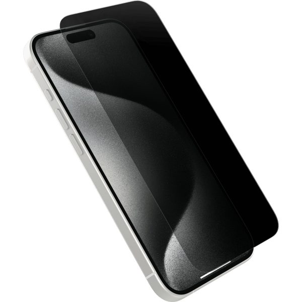 Folie Sticla Securizata, Flippy, Pentru Apple iPhone 16 Pro, Privacy Classic, 2.5D, Confidentialitate 30°, Negru Transparent