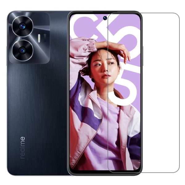 Folie Sticla Securizata pentru Realme C55, Flippy, Sticla de protectie Compatibila cu Realme C55, 2.5D, HD, Transparenta