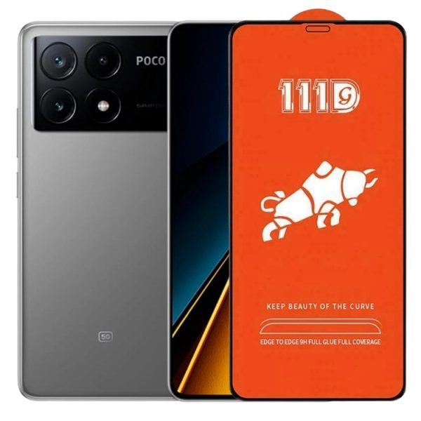 Folie Sticla Securizata pentru Xiaomi Mi Poco X6 Pro, Flippy, Sticla de Protectie Compatibila cu Xiaomi Mi Poco X6 Pro, Full Cover 111D, HD, Margini Negre, Transparenta