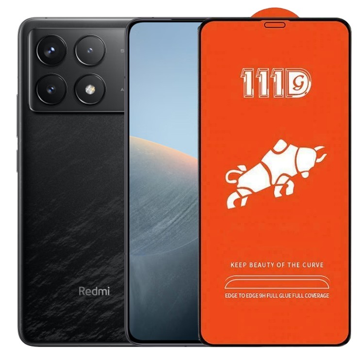 Folie Sticla Securizata pentru Xiaomi Redmi K70 Pro, Flippy, Sticla de Protectie Compatibila cu Xiaomi Redmi K70 Pro, Full Cover 111D, HD, Margini Negre, Transparenta