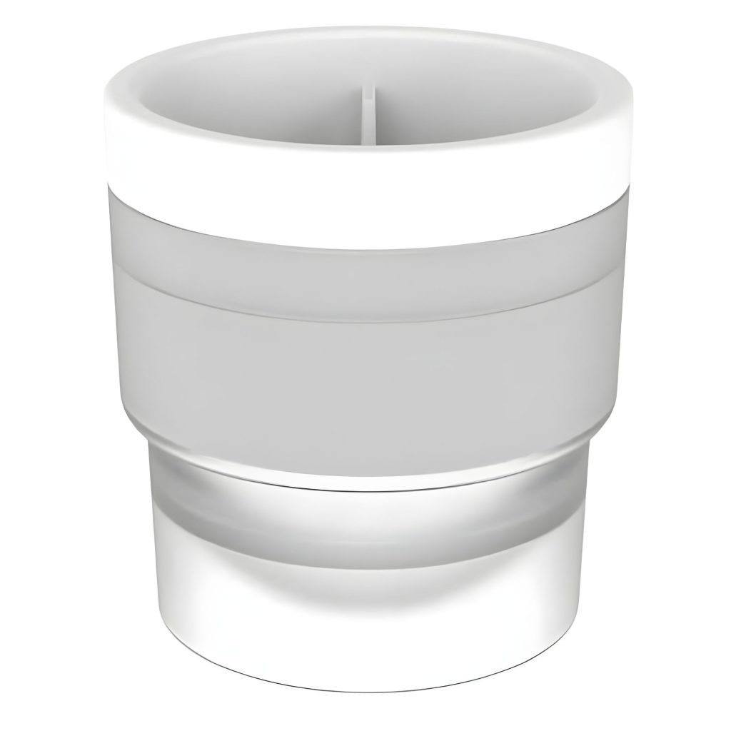 Forma pentru Gheata, Flippy, Sfera XL 6 cm, Silicon Alimentar Premium, Reutilizabila, Topire Lenta pentru Whiskey si Cocktail, Design Stackable, Alb