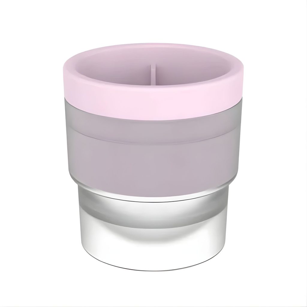 Forma pentru Gheata, Flippy, Sfera XL 6 cm, Silicon Alimentar Premium, Reutilizabila, Topire Lenta pentru Whiskey si Cocktail, Design Stackable, Roz