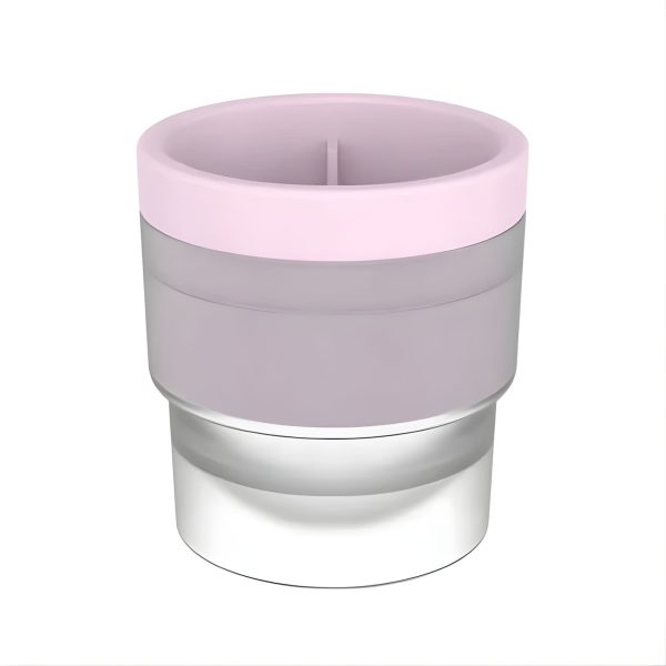 Forma pentru Gheata, Flippy, Sfera XL 6 cm, Silicon Alimentar Premium, Reutilizabila, Topire Lenta pentru Whiskey si Cocktail, Design Stackable, Roz