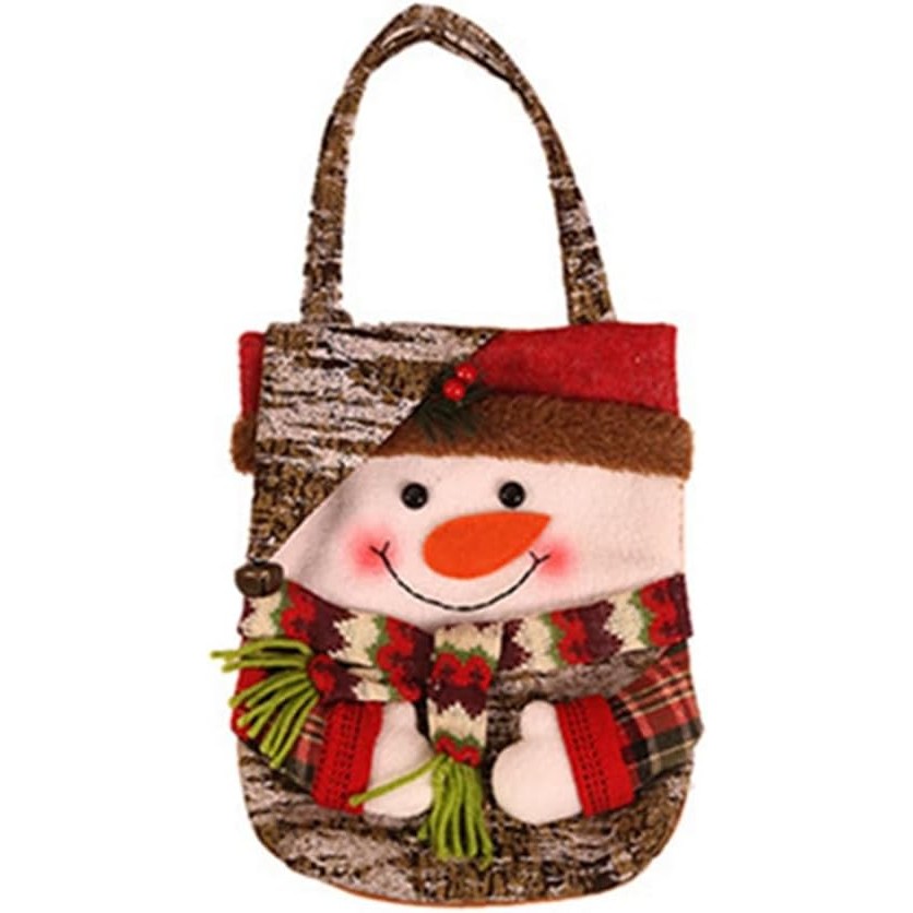 Geanta pentru Cadouri de Craciun, Flippy, Model Om de Zapada, Decoratiune Sarbatori, 46x23x2 cm, Multicolor
