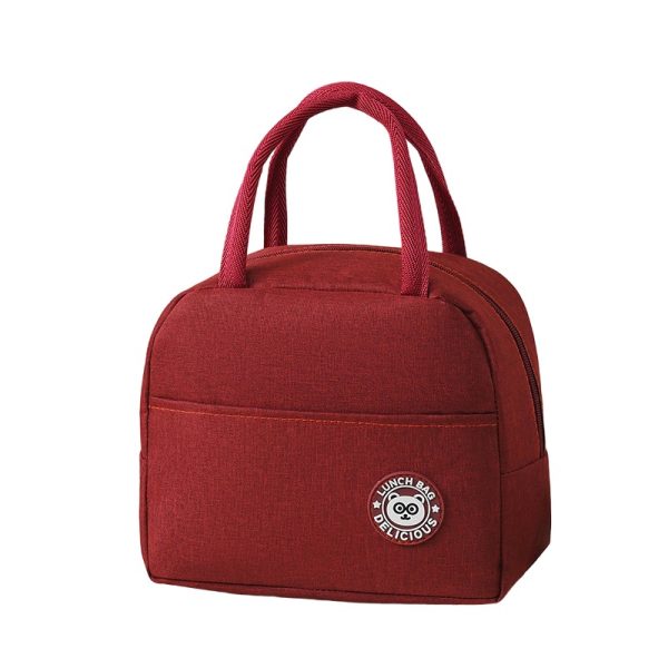 Geanta Termica pentru Pranz Flippy, Multifunctionala, Compartimentata, Impermeabila, cu Manere, Buzunar Exterior, 22x14x19 cm, Rosu