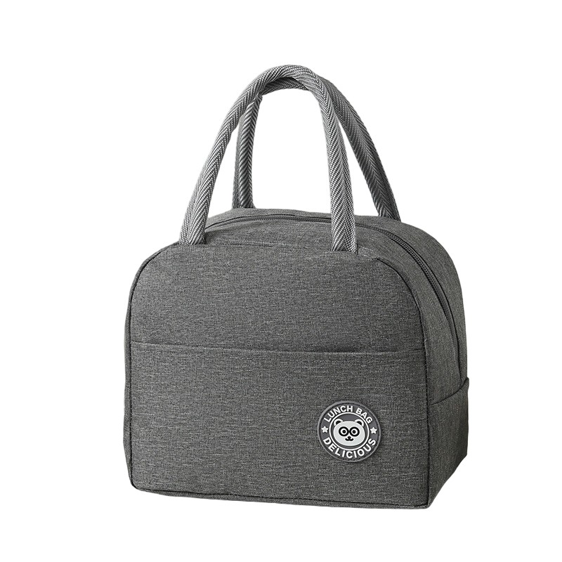 Geanta Termica pentru Pranz, Flippy, Multifunctionala, Compartimentata, Impermeabila, cu Manere, Buzunar Exterior, 22x14x19 cm, Gri