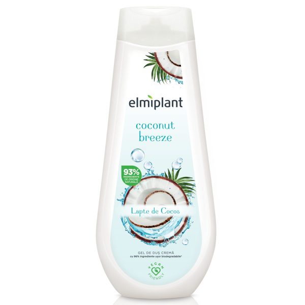 Gel de Dus Crema, Elmiplant, Coconut Breeze, 750 ml