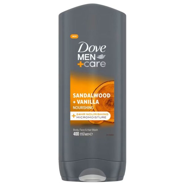 Gel de Dus, Dove, 400 ml Men Sandalwood, Vanilla