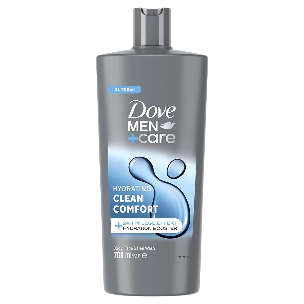 Gel de Dus 3 in 1, Dove, 700 ml, Men + Care Clean Comfort